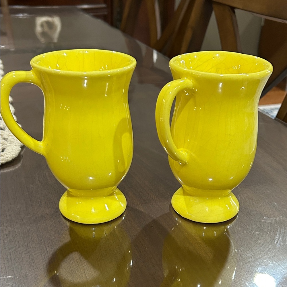 Vibrant Yellow Ceramic Mugs 271